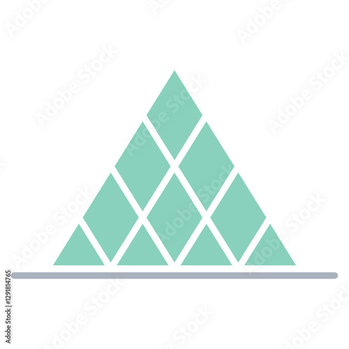Louvre icon in flat color style