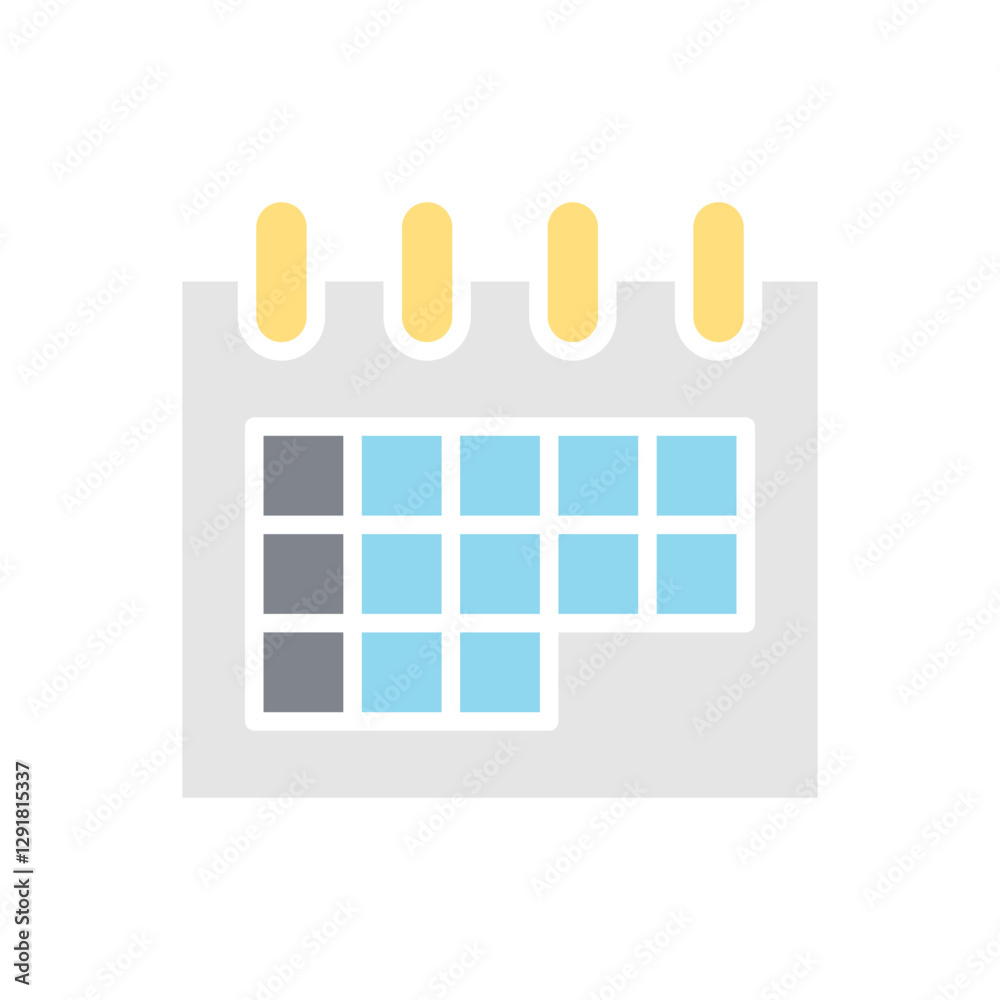 Calendar icon in flat color style Calendar icon in flat color style