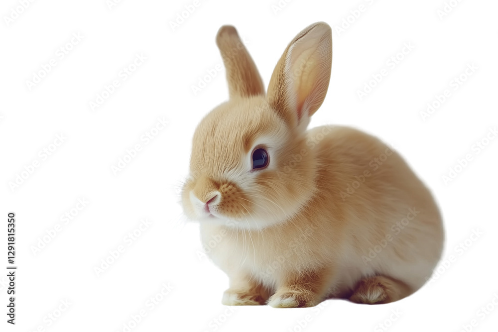 Obraz premium Rabbit isolated on Transparent PNG format Background. 
