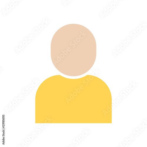 User icon in flat color style