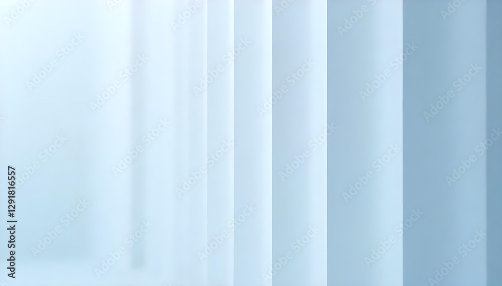 Obraz premium Abstract Blue Vertical Blinds with Soft Light and Shadows