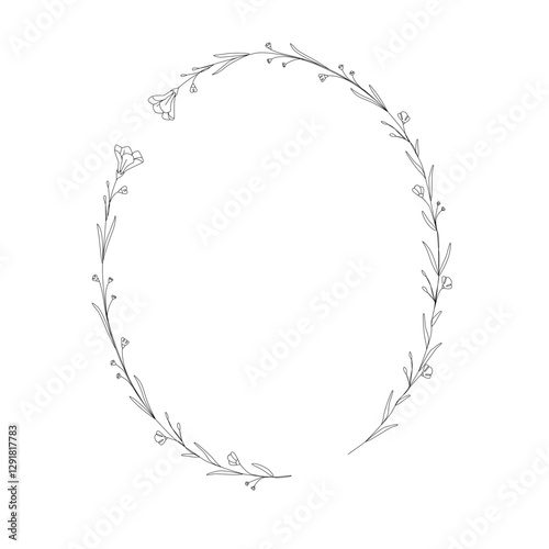 floral frame oval