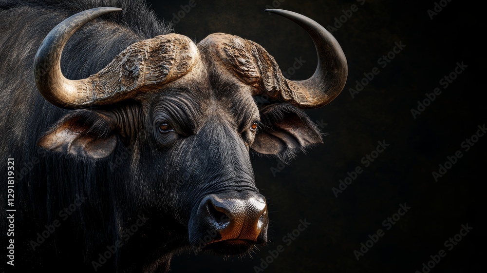Close-up of a Majestic Leopard Highlighting Its Striking Features and Powerful Gaze in a Dark Background Close-up of a Majestic Leopard Highlighting Its Striking Features and Powerful Gaze in a Dark Background