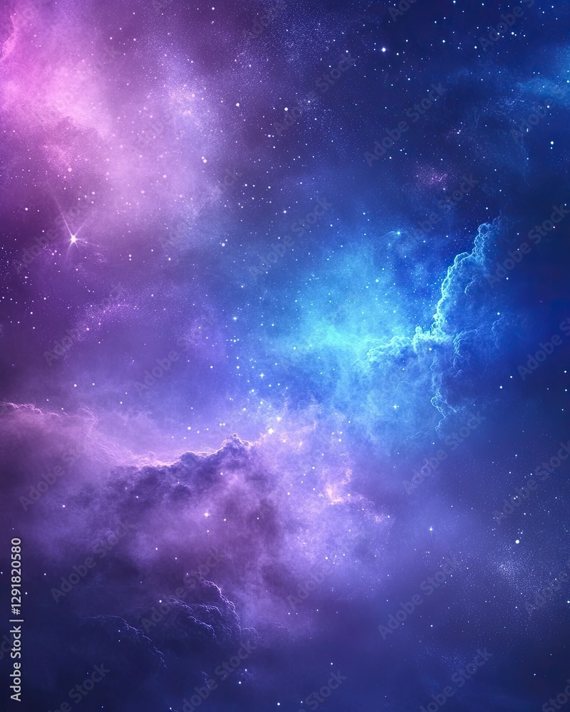 Nebula's Cosmic Canvas: An awe-inspiring nebula ablaze with vibrant hues of purple, blue, and hints of pink, creating a mesmerizing spectacle of celestial artistry. Nebula's Cosmic Canvas: An awe-inspiring nebula ablaze with vibrant hues of purple, blue, and hints of pink, creating a mesmerizing spectacle of celestial artistry.