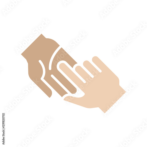 Palmistry icon in flat color style