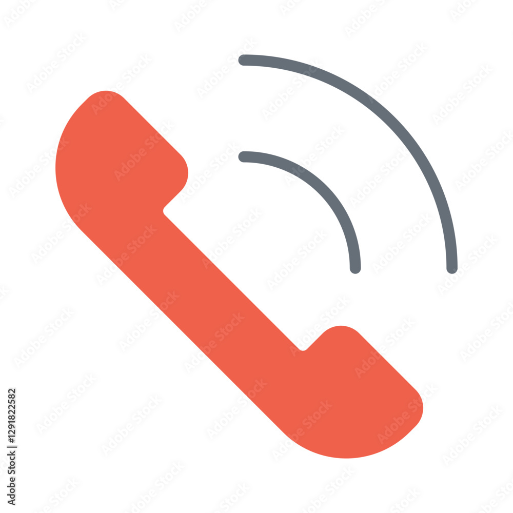 Call icon in flat color style Call icon in flat color style