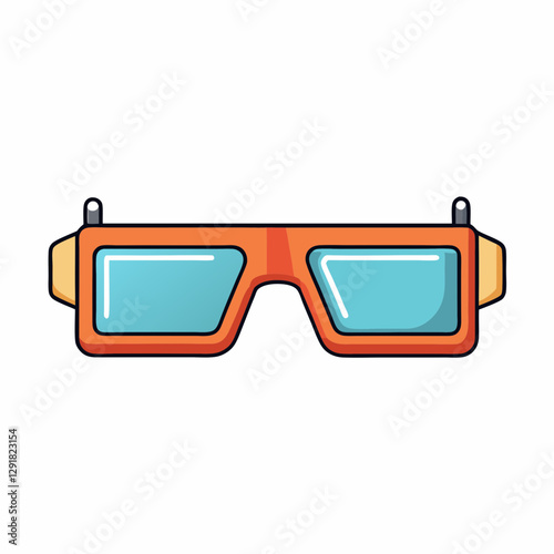 3d glasses vector illustration