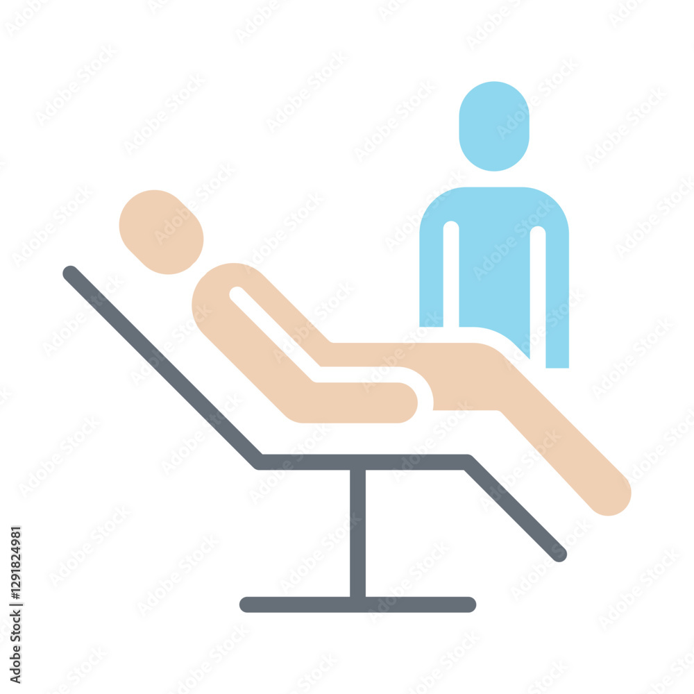 Fototapeta premium Psychotherapy icon in flat color style