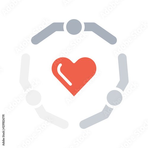 Volunteer icon in flat color style