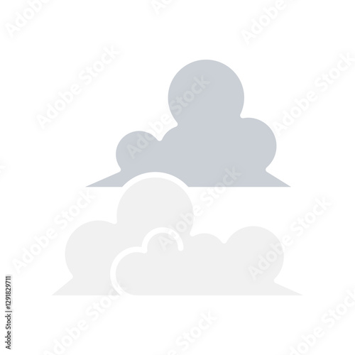 Cloud icon in flat color style