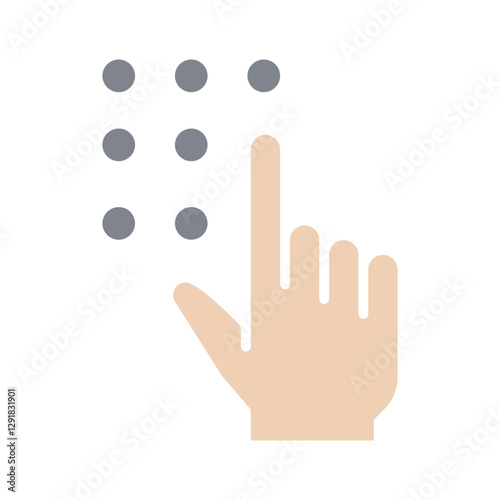 Password icon in flat color style