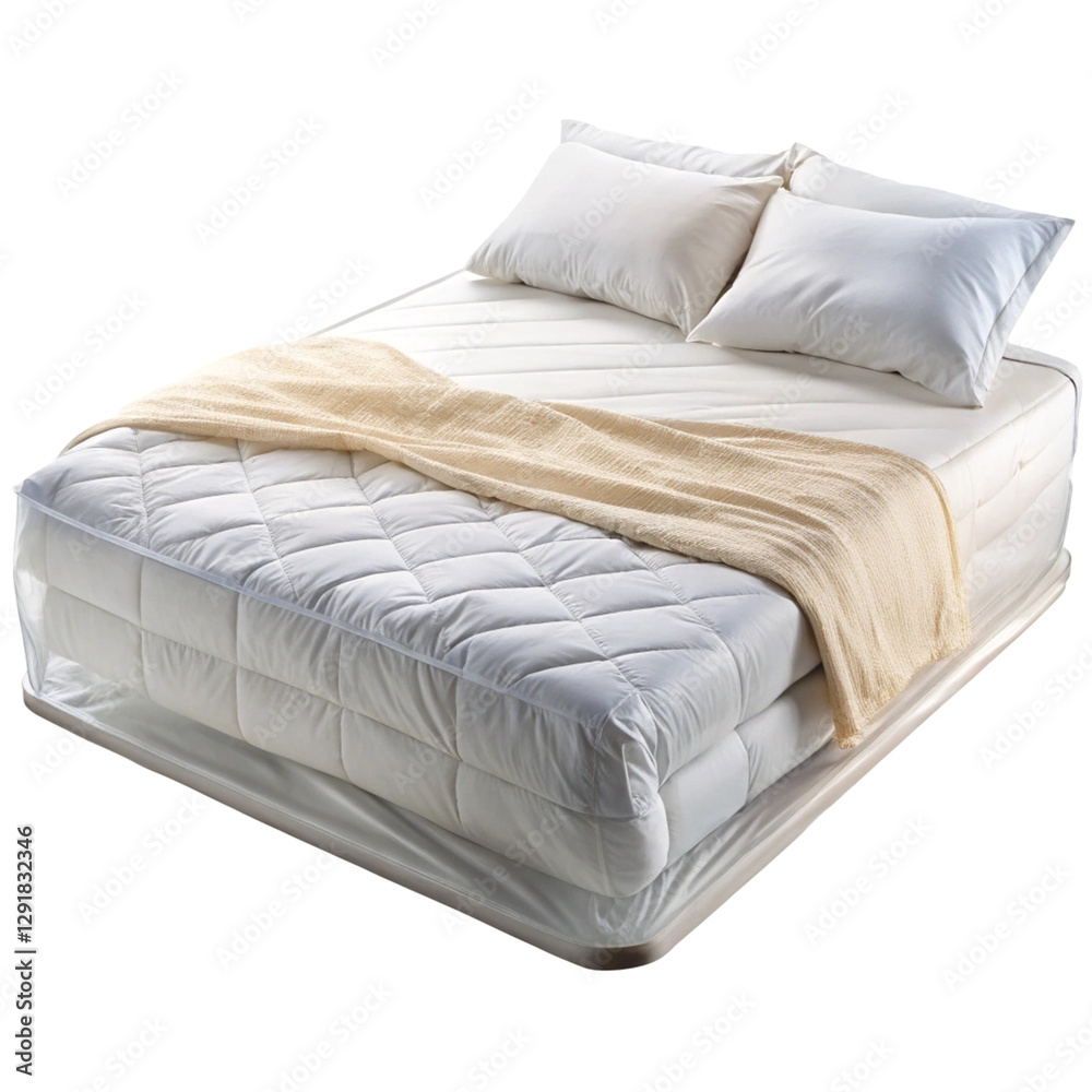 Obraz premium double bed with pillows
