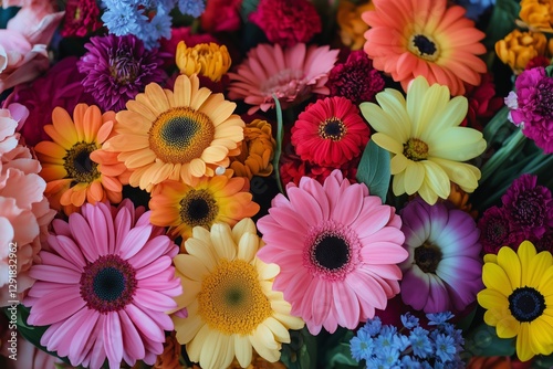Colorful Assortment of Fresh Flowers in a Vibrant Floral Shop During Daytime