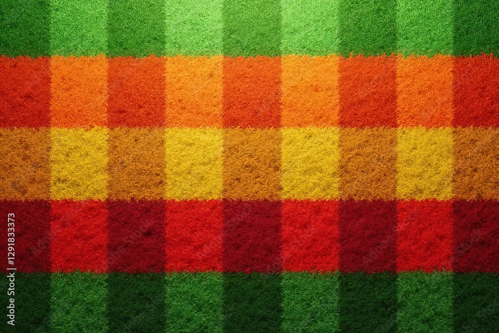 Fototapeta premium Vibrant Checkered Pattern in Fall Colors
