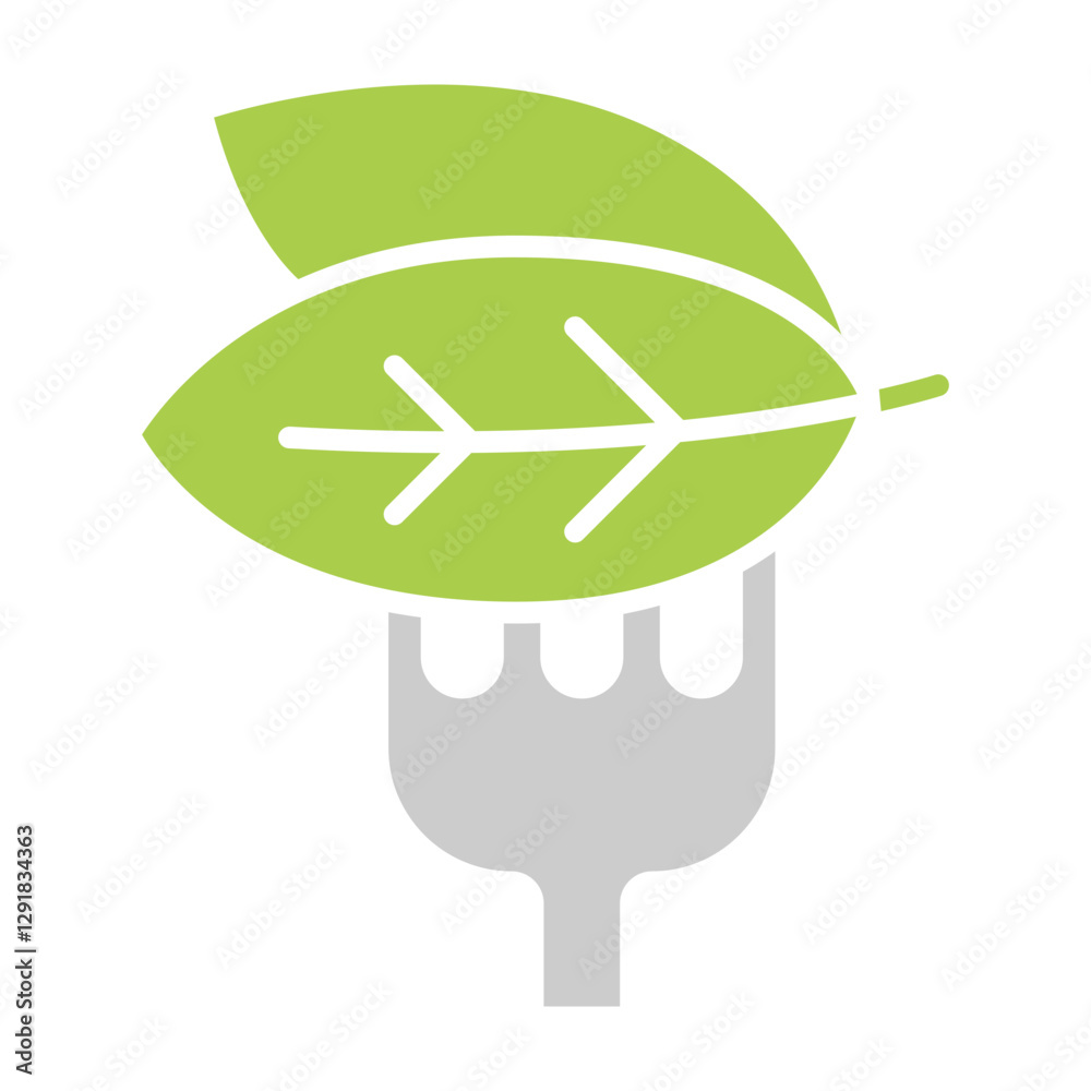 Obraz premium Organic food icon in flat color style