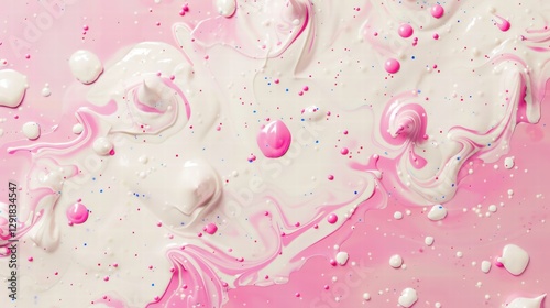 Fresh probiotic yogurt with a creamy swirl, natural taste, and health benefits. photo