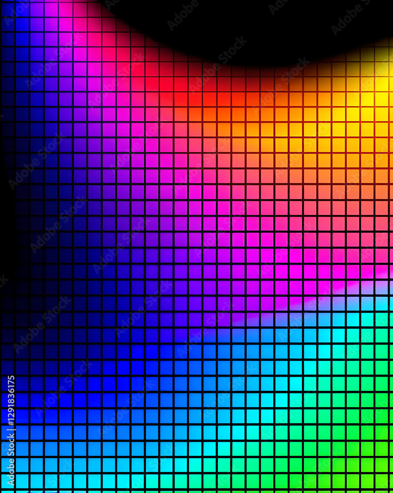 Fototapeta premium Abstract Neon Squares Background 