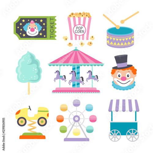 cartoon circus set