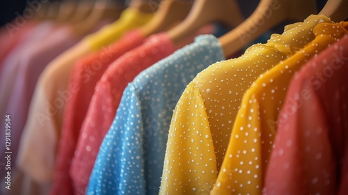 Brightly Colored Floral Shirts Hanging in a Clothing Store During Daytime