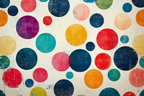 Colorful Arrangement of Painted Circles on a White Background for Artistic Cr...