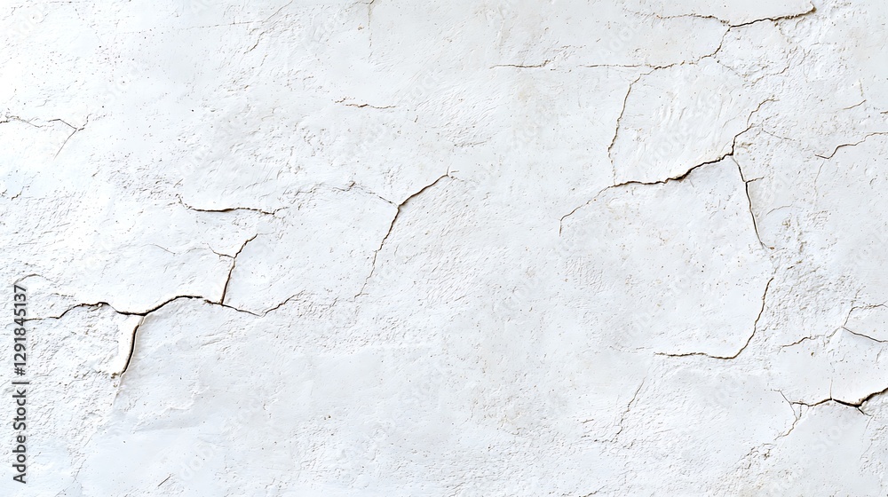 Obraz premium Cracked white painted wall texture