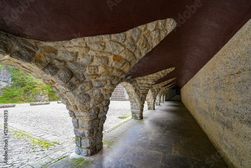 Sanctuary of Arantzazu, a Franciscan sanctuary located in the near Oñati in the Spanish Basque Country photo