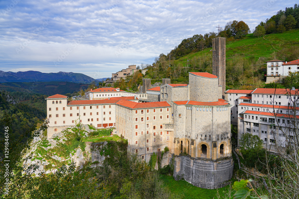 Obraz premium Sanctuary of Arantzazu, a Franciscan sanctuary located in the near Oñati in the Spanish Basque Country