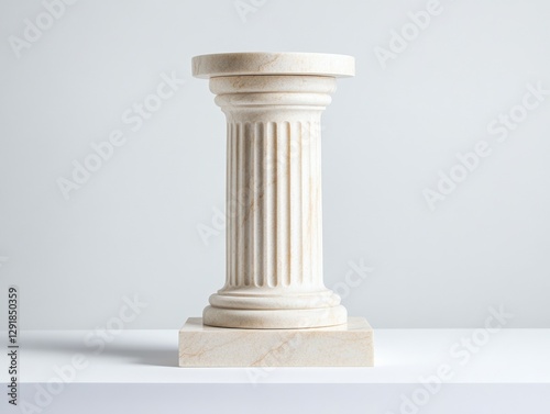 Decorative Column Against White Background