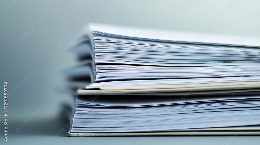 Close-up of neatly stacked blank pages, showcasing their crisp edges and subtle texture, ideal for designing and creative projects. Close-up of neatly stacked blank pages, showcasing their crisp edges and subtle texture, ideal for designing and creative projects.