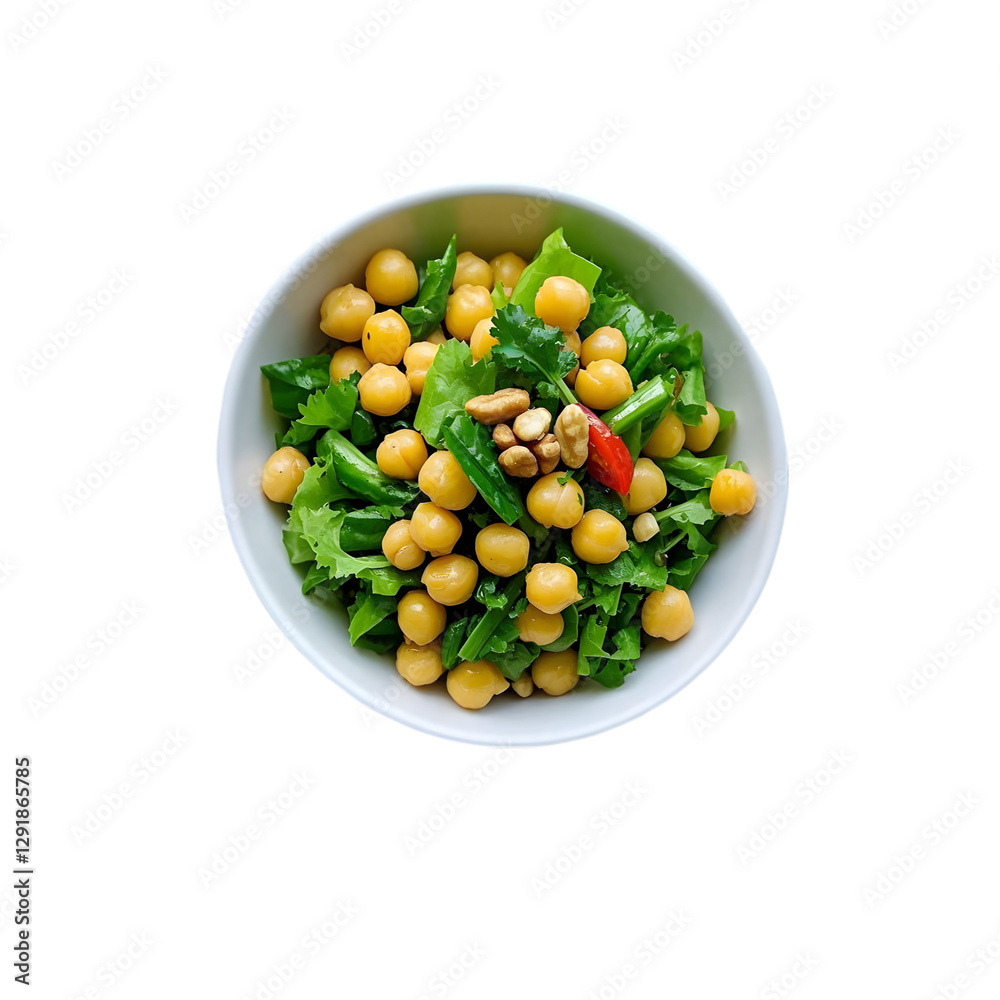 Healthy Chickpea Salad on transparent background Healthy Chickpea Salad on transparent background