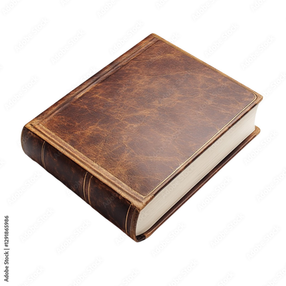 Antique Leather Bound Book Rich History and Knowledge