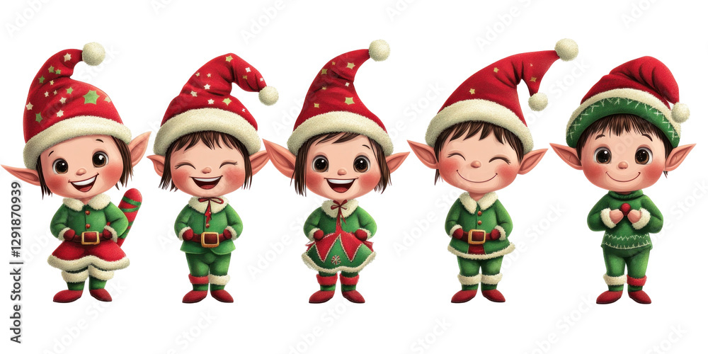 santa claus and elf santa claus and elf