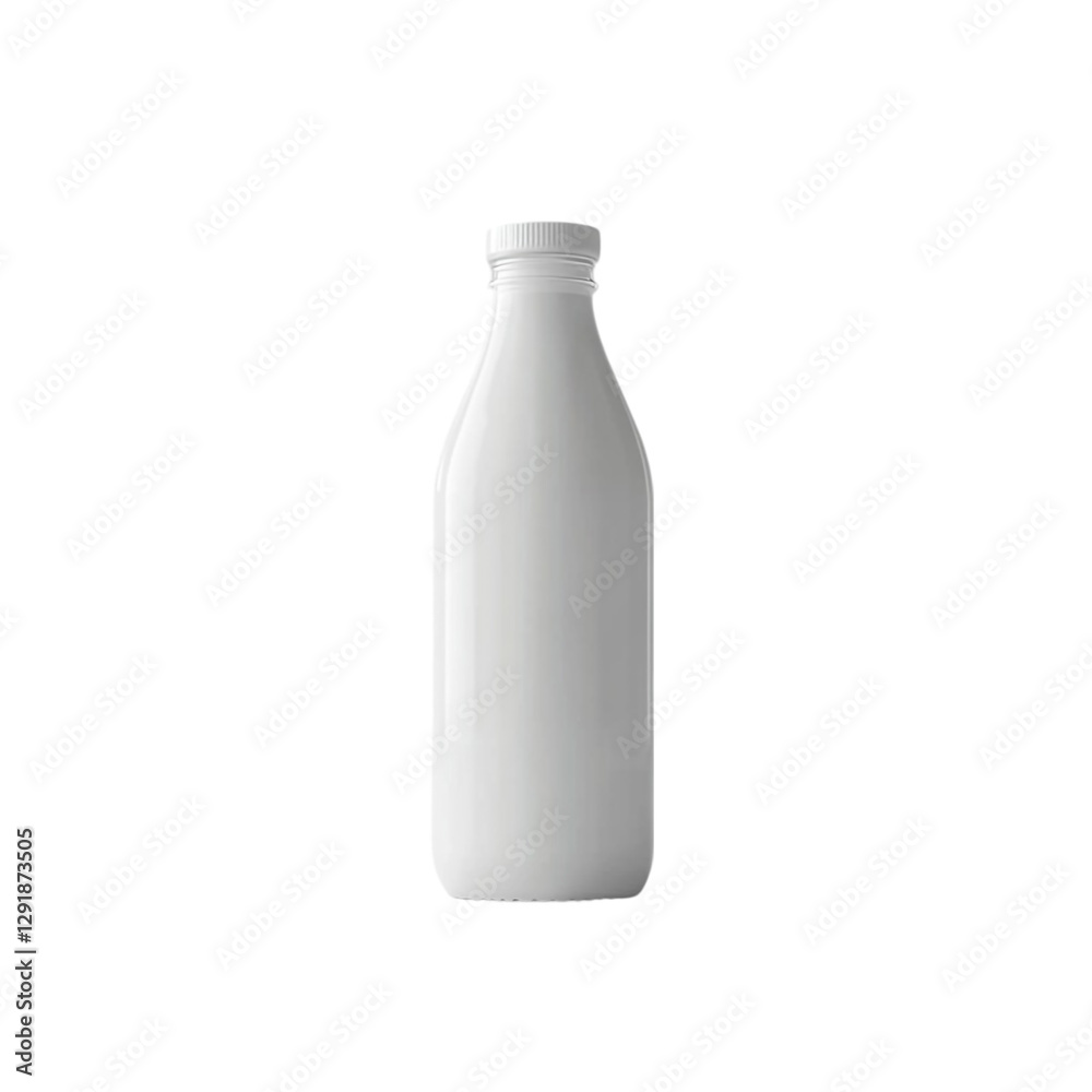 A sleek white bottle stands alone clean and simple design ready for branding A sleek white bottle stands alone clean and simple design ready for branding