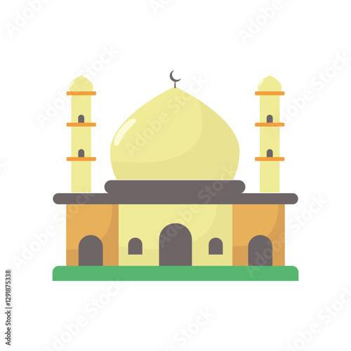 mosque flat design vector illustration