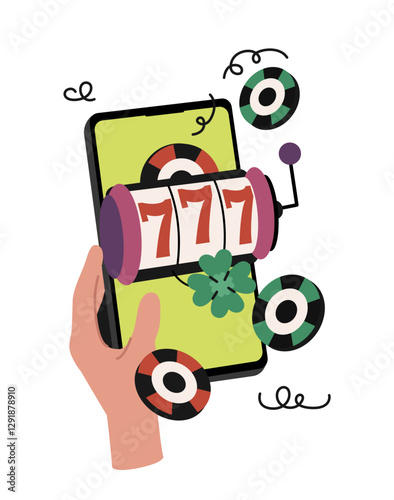 Mobile Casino Game. Vector illustration