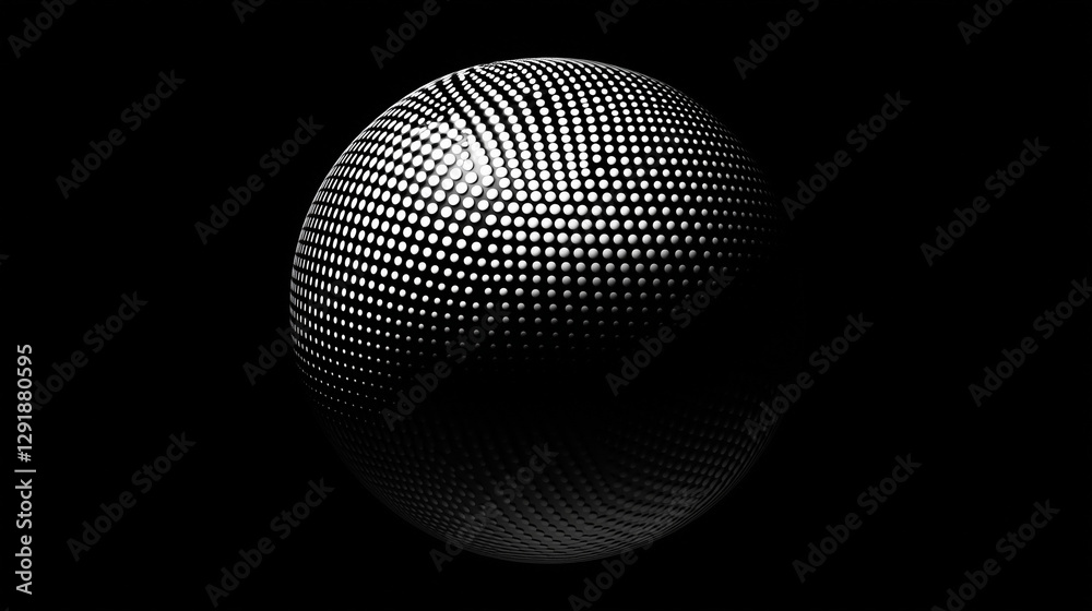 Abstract Sphere made of circular dots arranged in a dynamic composition Abstract Sphere made of circular dots arranged in a dynamic composition