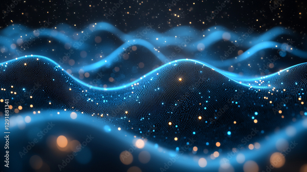 Glowing data streams flow through abstract cyberspace, symbolizing high-speed internet and wireless data transmission. A neural network visual represents big data, cybersecurity, and global connectivi Glowing data streams flow through abstract cyberspace, symbolizing high-speed internet and wireless data transmission. A neural network visual represents big data, cybersecurity, and global connectivi