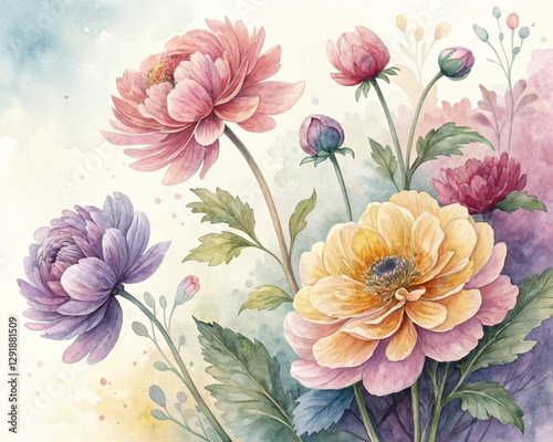 seamless pattern with flowers