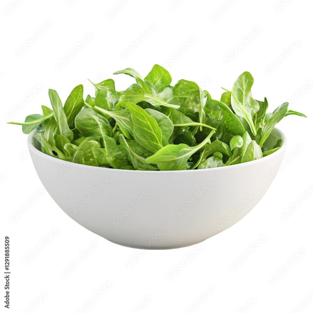 Fresh Green Arugula Salad in a White Bowl Healthy and Vibrant Fresh Green Arugula Salad in a White Bowl Healthy and Vibrant