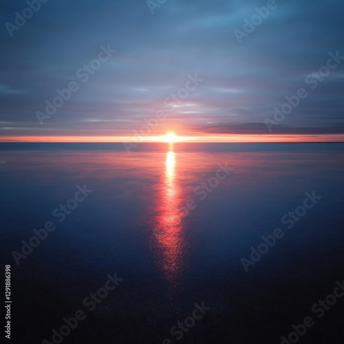 Sunset Over the Ocean