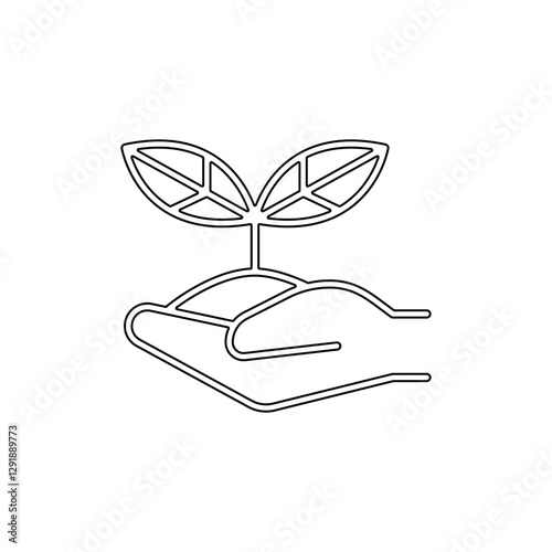 Plant icon in line style