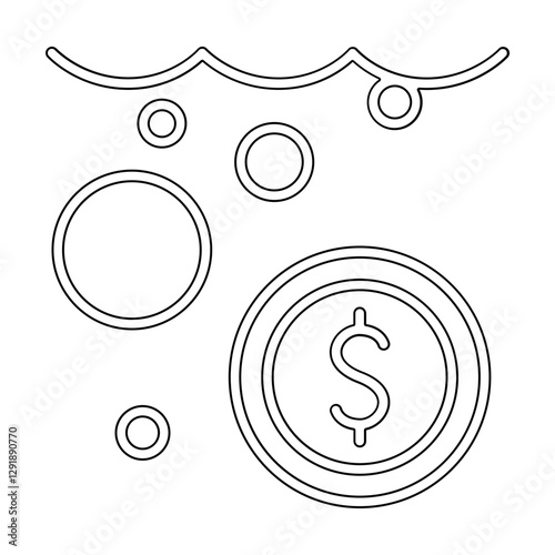 Loss icon in line style