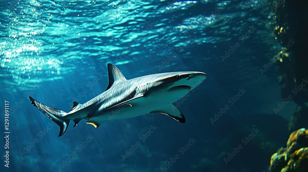 Fototapeta premium Silent Shark Swim 