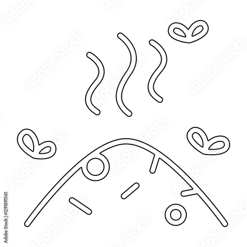 Air pollution icon in line style