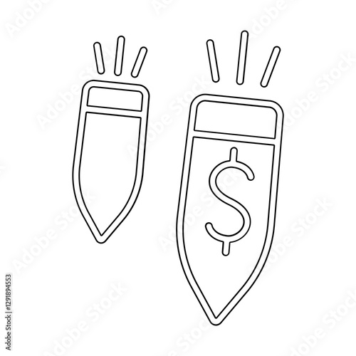 Trade war icon in line style