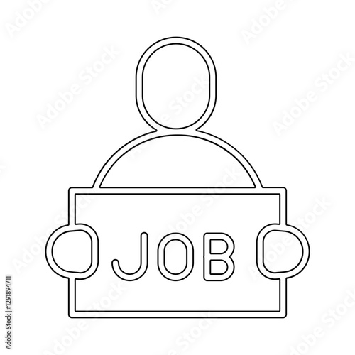 unemployed icon in line style