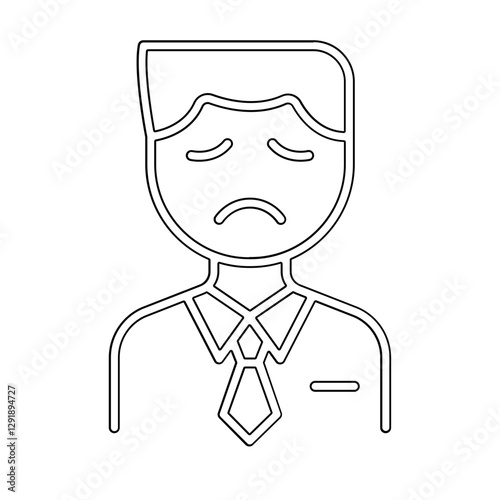 Unemployed icon in line style