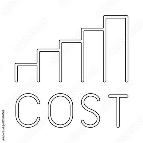 Cost icon in line style