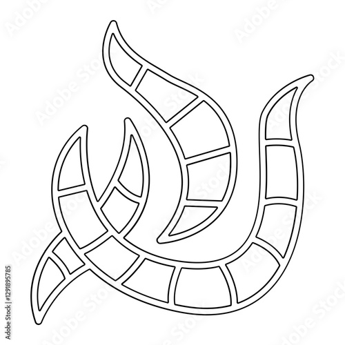 Worm icon in line style