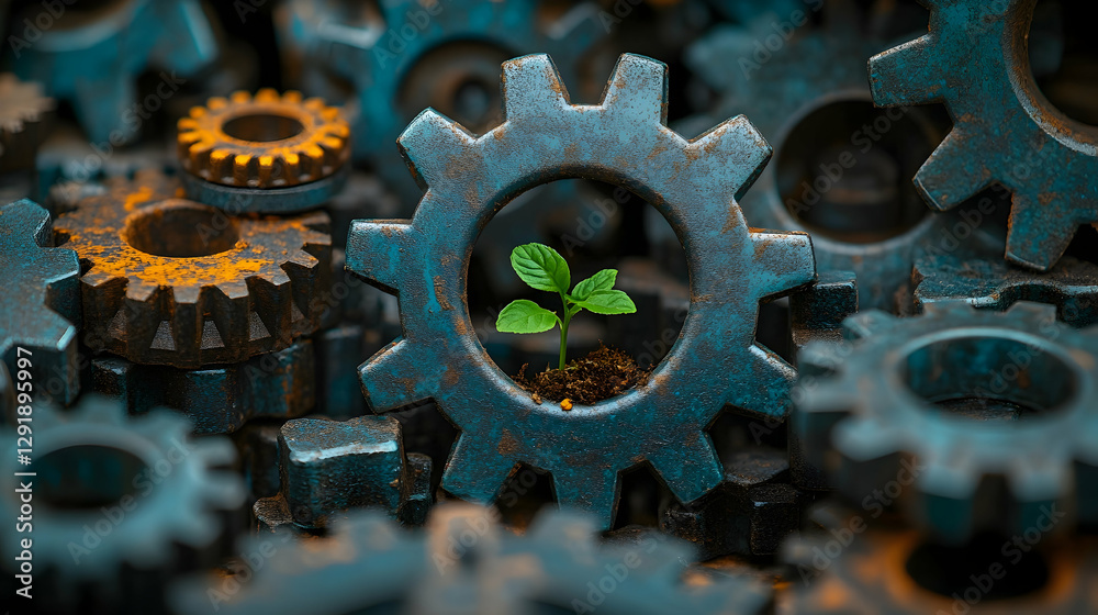 Growth amidst industrial gears Growth amidst industrial gears